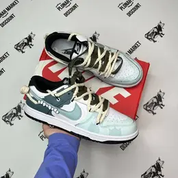 NIKE: Белые кроссовки  Dunk Low Retro