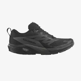 Salomon: Чёрные кроссовки 