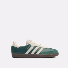 adidas: Зелёные кроссовки  Samba