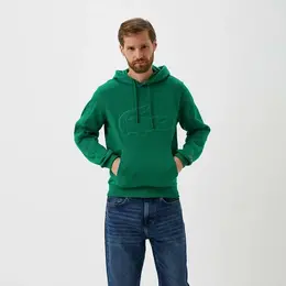 LACOSTE: Зелёная толстовка 