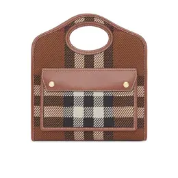 BURBERRY: Коричневая сумка  Pocket