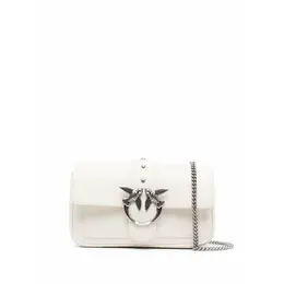 Pinko: Серебристая сумка  Love Birds