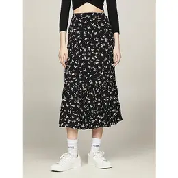 Tommy Jeans: Чёрная юбка 