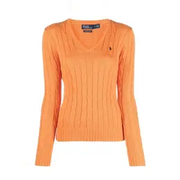 Polo Ralph Lauren: Оранжевый свитер 