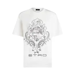 ETRO: Серебристая футболка 