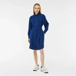 LACOSTE: Синее платье 