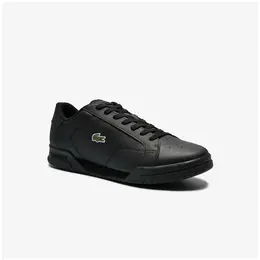 LACOSTE: Чёрные кеды 
