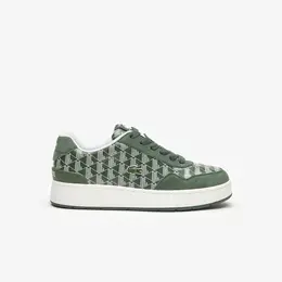 LACOSTE: Зелёные кеды 