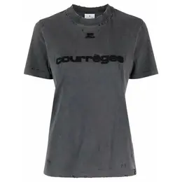 courreges: Серая футболка 