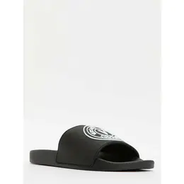 Versace Jeans Couture: Чёрные шлёпанцы 