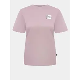 EA7 EMPORIO ARMANI: Розовая футболка 
