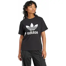 adidas: Чёрная футболка  Trefoil