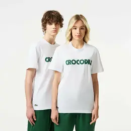 LACOSTE: Белая футболка 