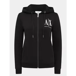 Armani Exchange: Чёрная толстовка 