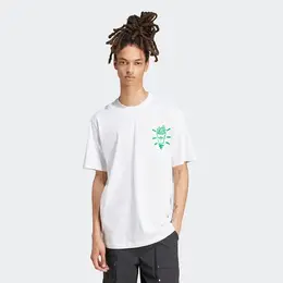 adidas: Белая футболка 