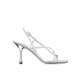 JIMMY CHOO: Серебристые босоножки 