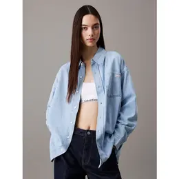 CALVIN KLEIN: Синяя рубашка 