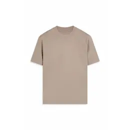 Armani Exchange: Бежевая футболка 