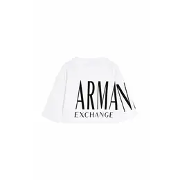Armani Exchange: Белая футболка 