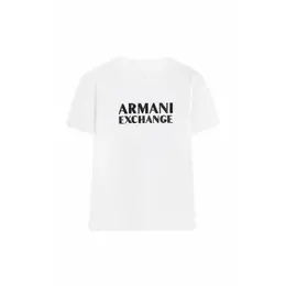 Armani Exchange: Белая футболка 