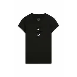 Armani Exchange: Чёрная футболка 