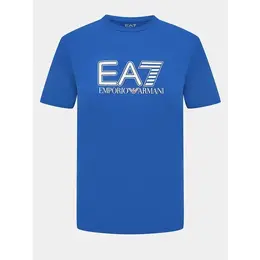 EA7 EMPORIO ARMANI: Голубая футболка 
