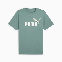 PUMA: Зелёная футболка  Ess