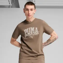 PUMA: Коричневая футболка 