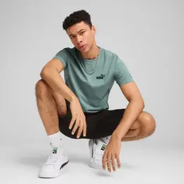 PUMA: Зелёная футболка  Essentials