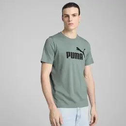 PUMA: Зелёная футболка  Ess