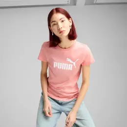 PUMA: Розовая футболка  Ess