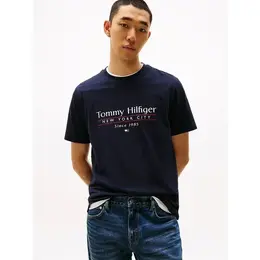 TOMMY HILFIGER: Голубая футболка 