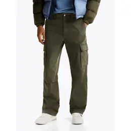 Tommy Jeans: Зелёные брюки 