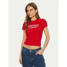 Tommy Jeans: Красная футболка 