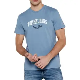 Tommy Jeans: Голубая футболка 