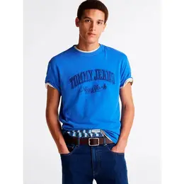 Tommy Jeans: Синяя футболка 