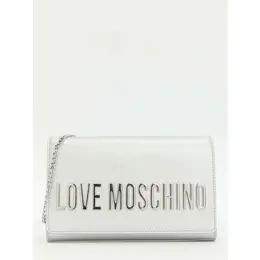 LOVE MOSCHINO: Серебристая сумка 