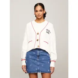Tommy Jeans: Белый кардиган 