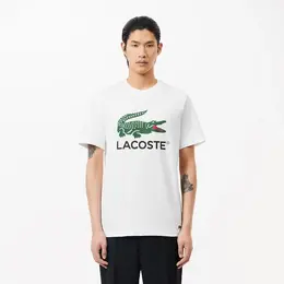 LACOSTE: Белая футболка 