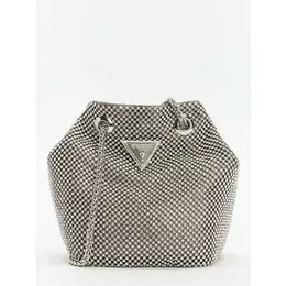 GUESS: Серебристая сумка 