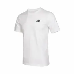 NIKE: Белая футболка  Club