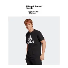 adidas: Чёрная футболка 