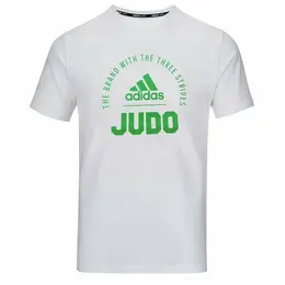adidas: Белая футболка 