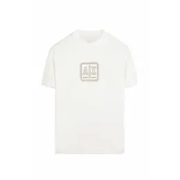Armani Exchange: Белая футболка 