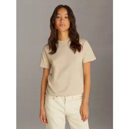 CALVIN KLEIN: Бежевая футболка 