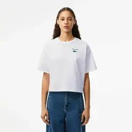 LACOSTE: Белая футболка 