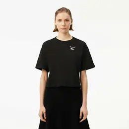 LACOSTE: Чёрная футболка 