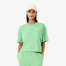 LACOSTE: Зелёная футболка 