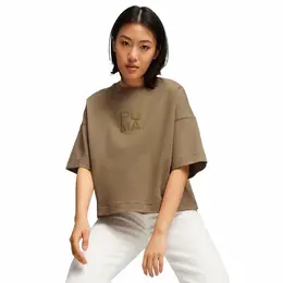 PUMA: Бежевая футболка 