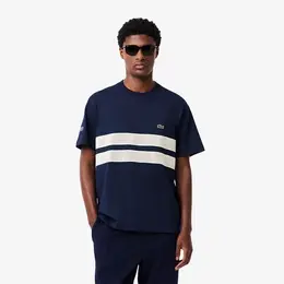 LACOSTE: Синяя футболка 